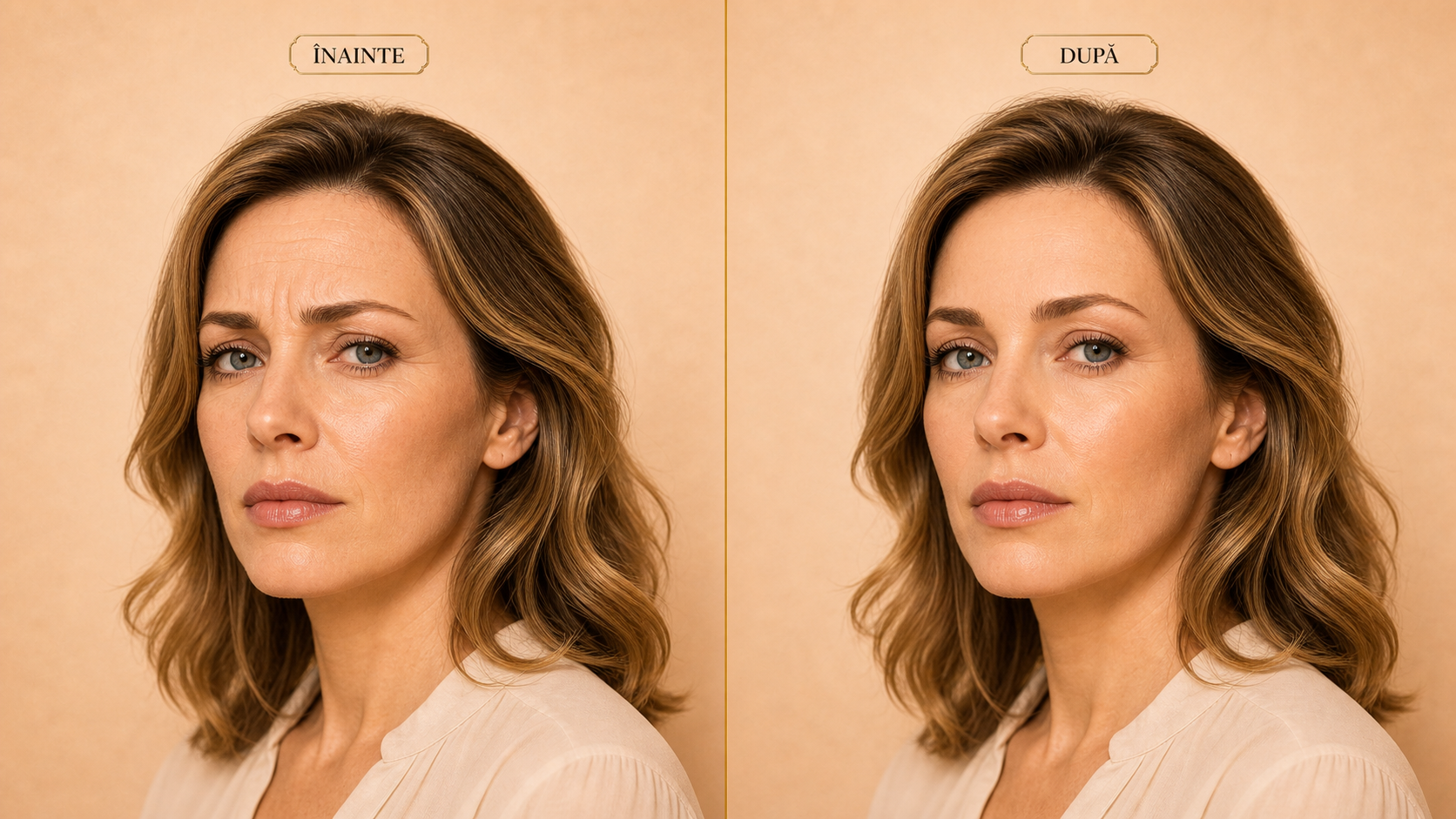 Rezultat botox — înainte și după tratament